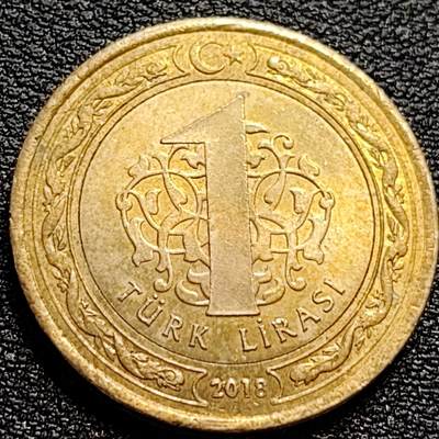 泉币菌-第77场-各国散币场 - 土耳其1里拉双色币 凯末尔总统 26mm