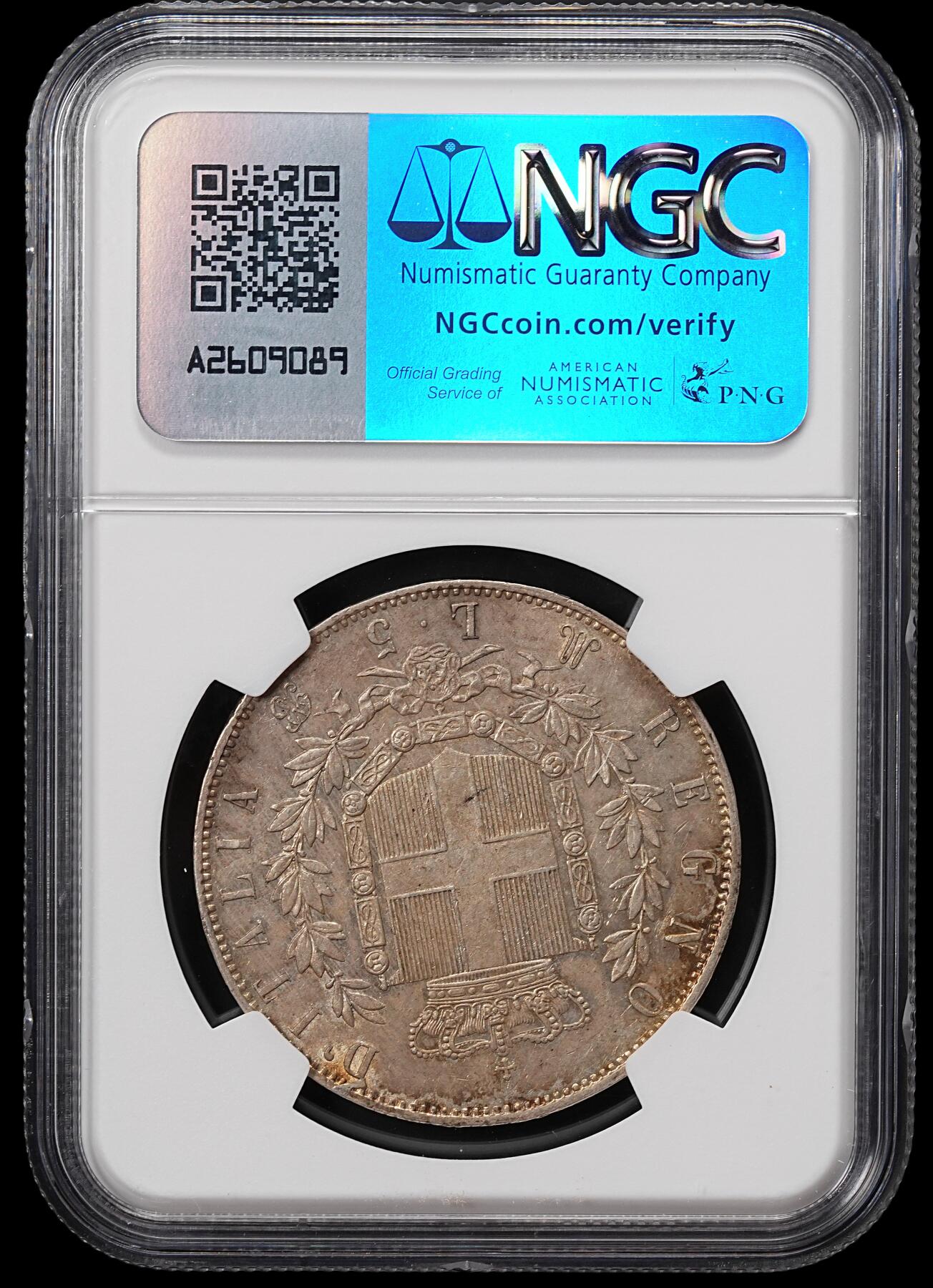 修遠堂世界钱币第八十期 NGC MS61 1872年意大利5里拉大银币