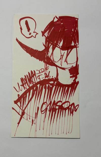 零元拍：歪歪亲笔签名亲绘原画色卡，尺寸：尺寸13X25CM，不是复制画哦 - 零元拍：歪歪亲笔签名亲绘原画色卡，尺寸：尺寸13X25CM，不是复制画哦