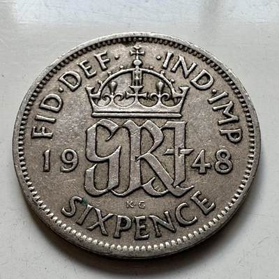 🌹外币初藏🌹🐯2025年第86场  每周二四六晚8️⃣点 接代拍 - 英国1948年六便士