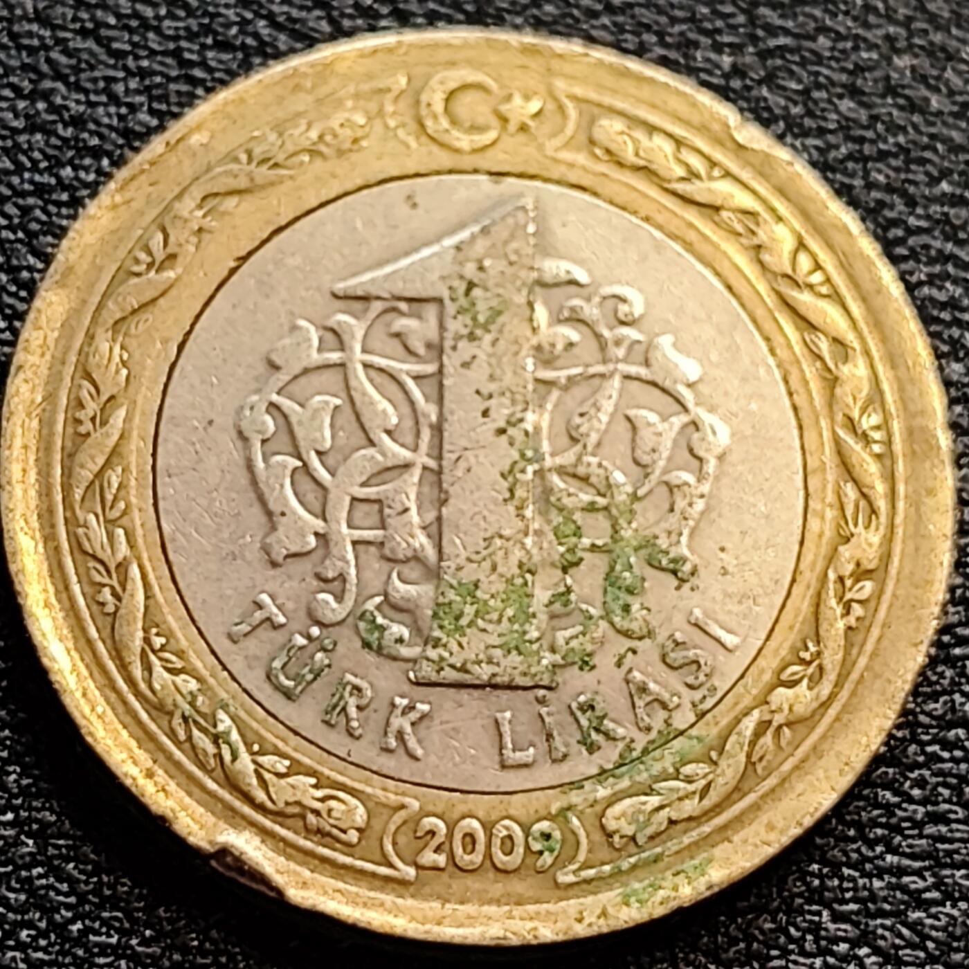 泉币菌-第76场-各国散币场 土耳其1里拉双色币 凯末尔总统 26mm