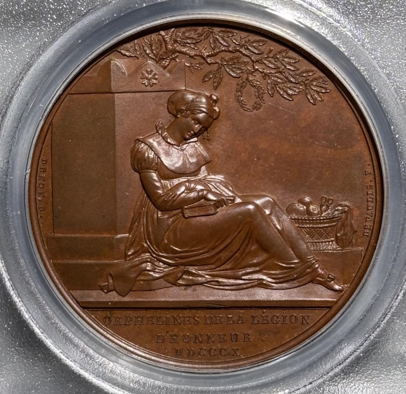 法国1810年拿破仑一世原铸铜章 PCGS SP65冠军分