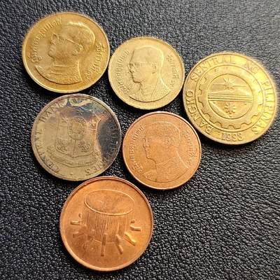 泉币菌-第77场-散币乐园场 亚洲币 6枚