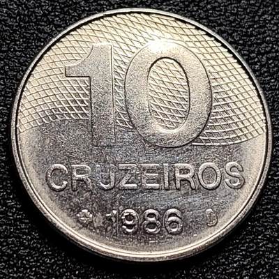 泉币菌-第77场-散币乐园场 1988年 巴西10克鲁塞罗   巴西地图版