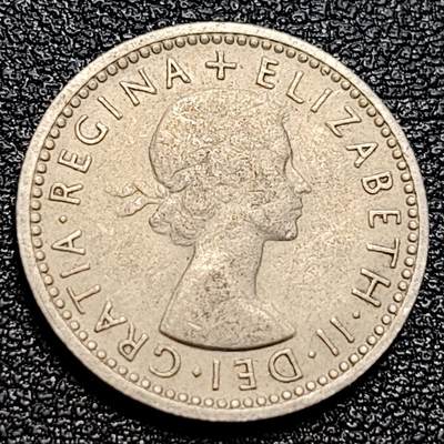 泉币菌-第77场-散币乐园场 1961年 英国6便士硬币 爱情幸运币 19.3mm  