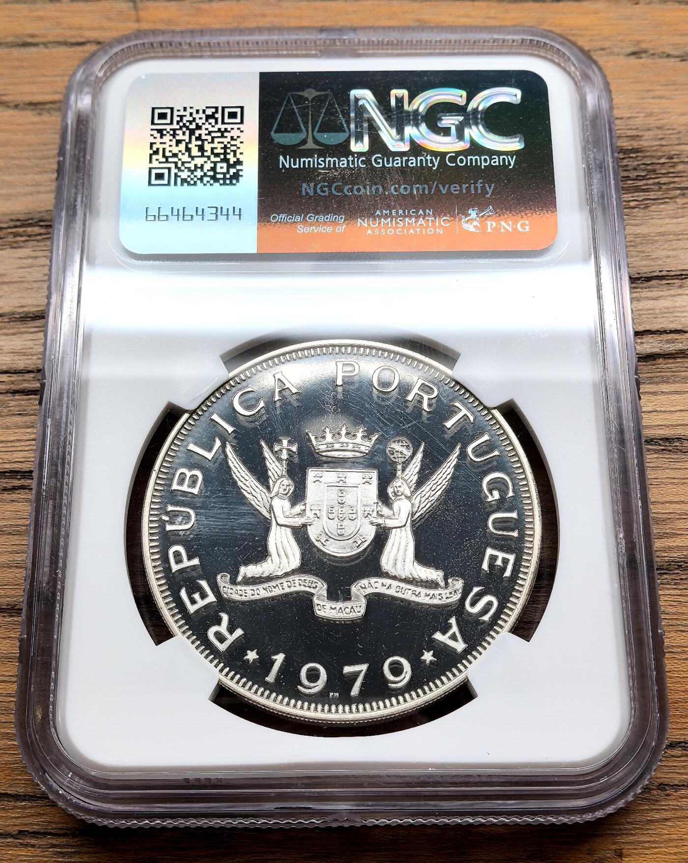 凡希社世界钱币微拍第三百零九期 1979中国澳门生肖羊100元精铸NGC-PF68UC