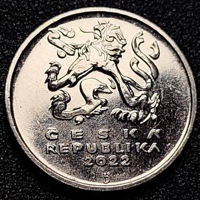 泉币菌-第77场-散币乐园场 美品 捷克5克朗硬币  双尾狮23mm 欧洲币