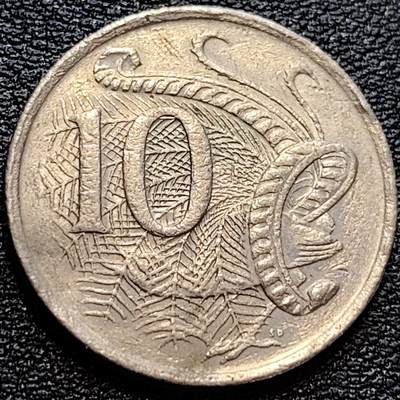 泉币菌-第78场-各国散币场 - 英属 澳大利亚1983年10分铜镍币 琴鸟 伊丽莎白二世女王  铜镍币 23.6mm