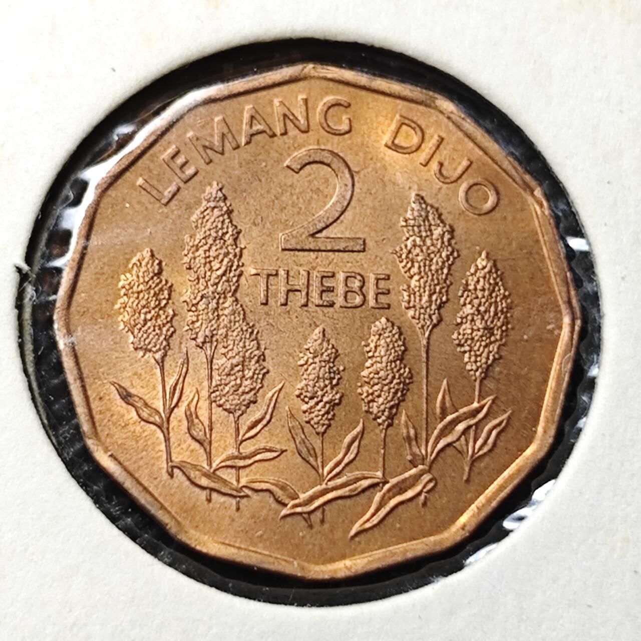 KK钱币收藏小铺 第318期 2月预留时间 周末发货  1981博茨瓦纳2西比 纪念币 好品