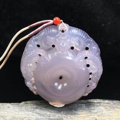 保山蒲缥冰紫三阳开泰平安扣吊坠(31066)尺寸52*52*10mm重量41.6g - 保山蒲缥冰紫三阳开泰平安扣吊坠(31066)尺寸52*52*10mm重量41.6g