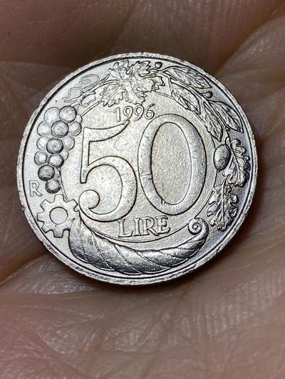 2025年第七十八场(总第一百零四场）外国好品散币(免佣金) - 意大利🇮🇹1996年50里拉(共和国时期第三套)