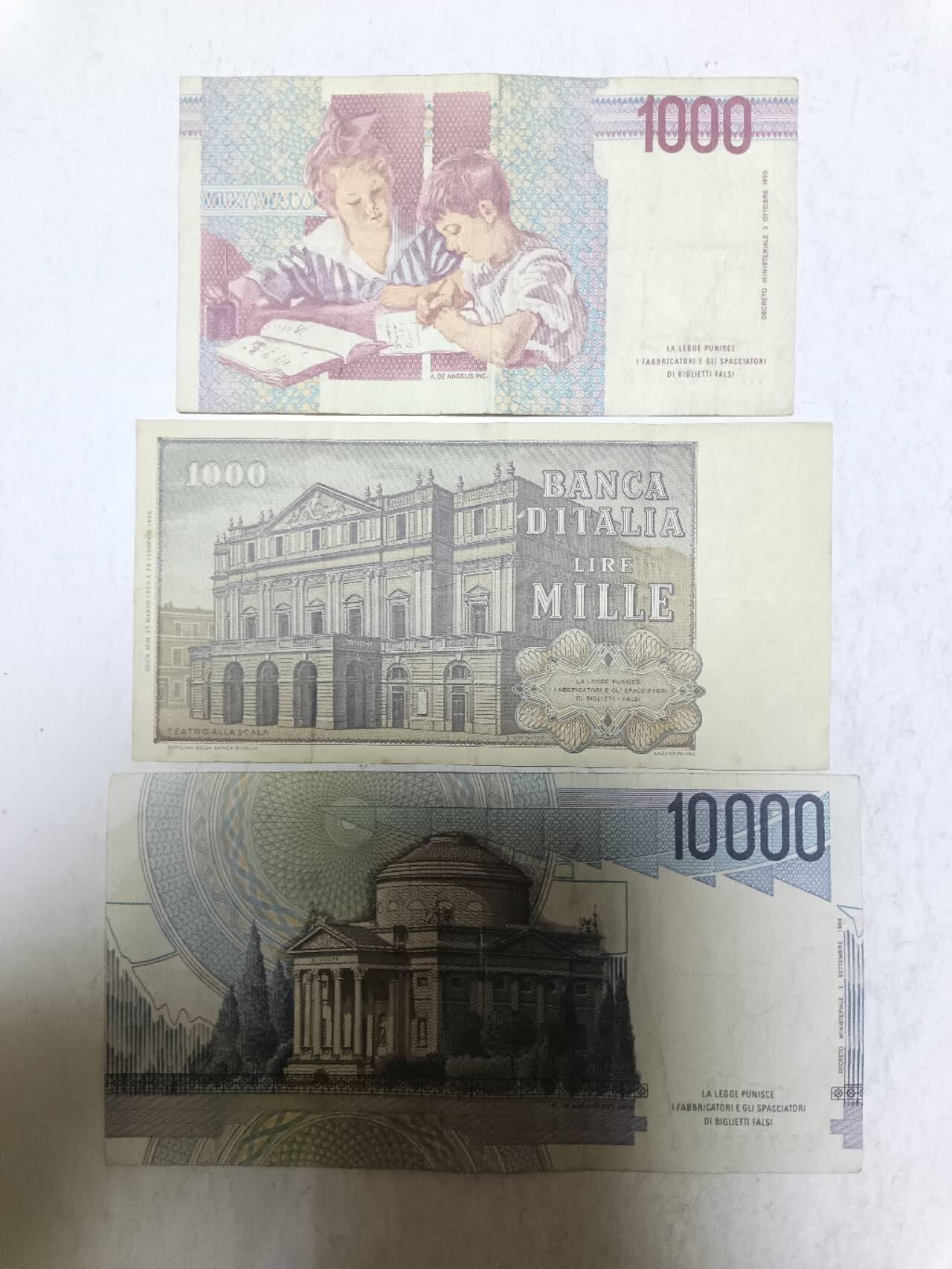 【20250814】非全新纸币第274场 欧洲国家3张纸币，有字迹