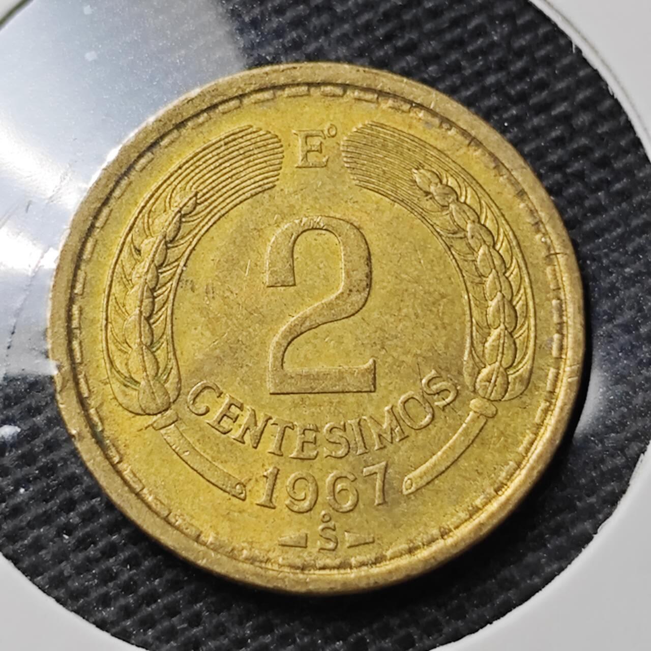 KK钱币收藏小铺 第319期 2月预留时间 周末发货  1967智利2分铜币