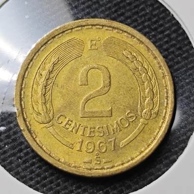KK钱币收藏小铺 第319期 2月预留时间 周末发货 -  1967智利2分铜币