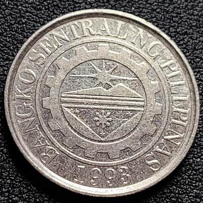 泉币菌-第84场-散币乐园场 菲律宾1比索 国父何塞·黎刹  镀镍钢币 24mm