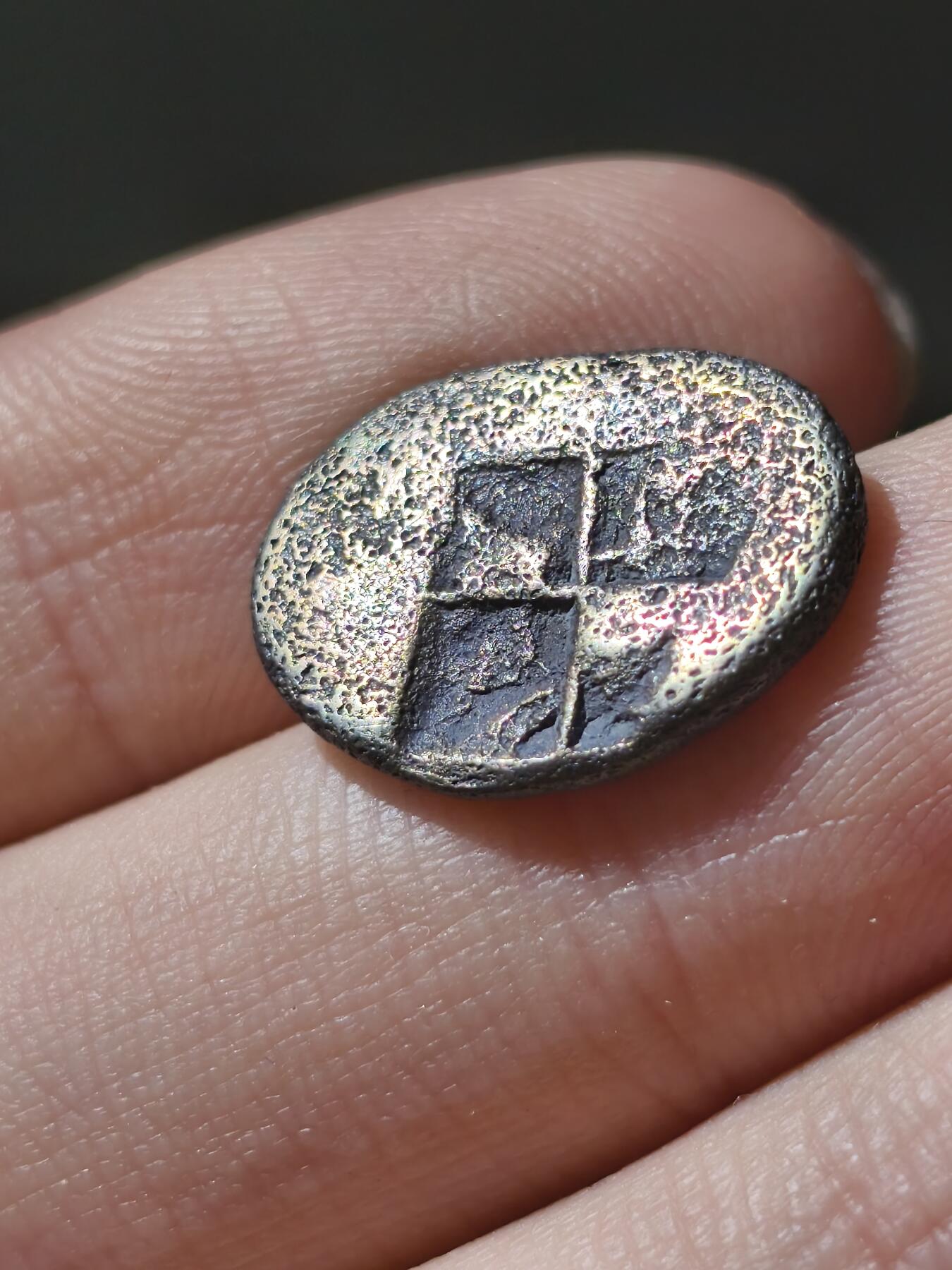 星盘世界钱币八月十六日古典币精品专场，本场全部老孙严选精品 古希腊小蜜蜂银币爱奥尼亚以弗所城。约公元前500-420年铸造。古风版1德拉克马？(银质，16毫米，3.02克)。正面字母意思爱奥尼亚和以弗所。铸造精良极为罕见打制极其完美。