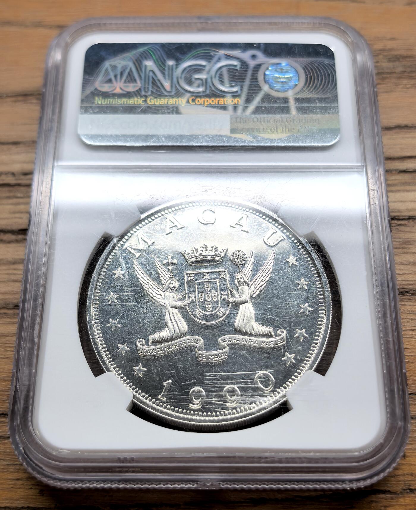 凡希社世界钱币微拍第三百零九期 1990中国澳门生肖马100元NGC-PF68UC