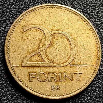 泉币菌-第84场-散币乐园场 - 90年代 匈牙利20福林铜币 直径26.2mm