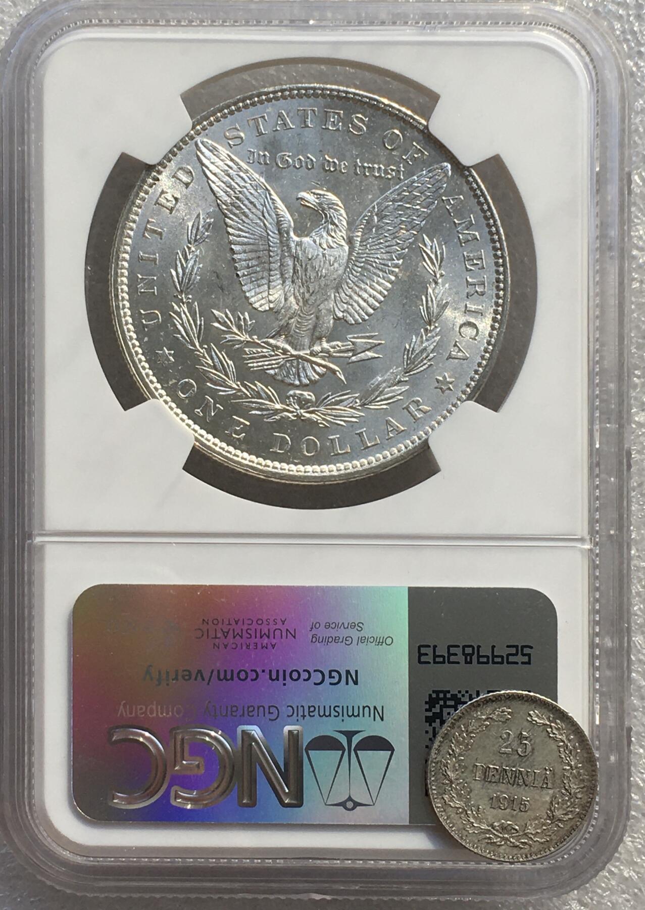 NGC MS62分1888年美国摩根女神一元银币