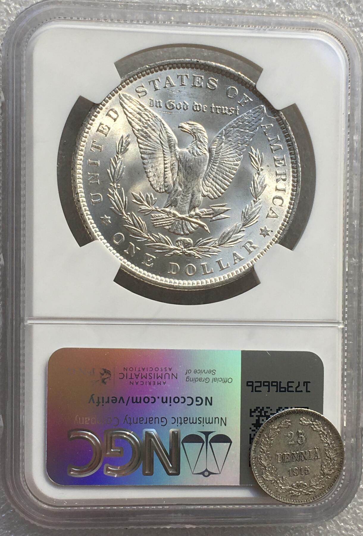NGC MS63分1888年美国摩根女神一元银币