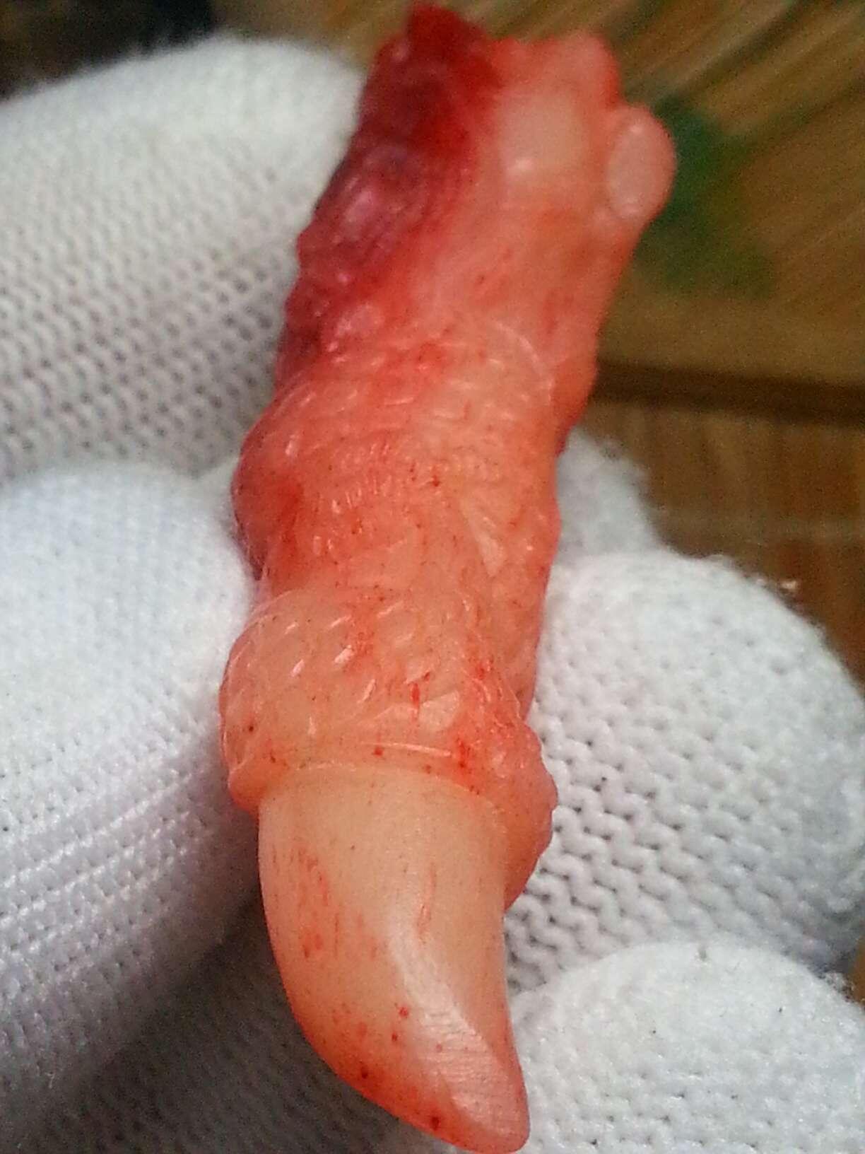 血丝驼骨霸气龙牙吊坠(38013)尺寸60*14*11mm天然驼骨