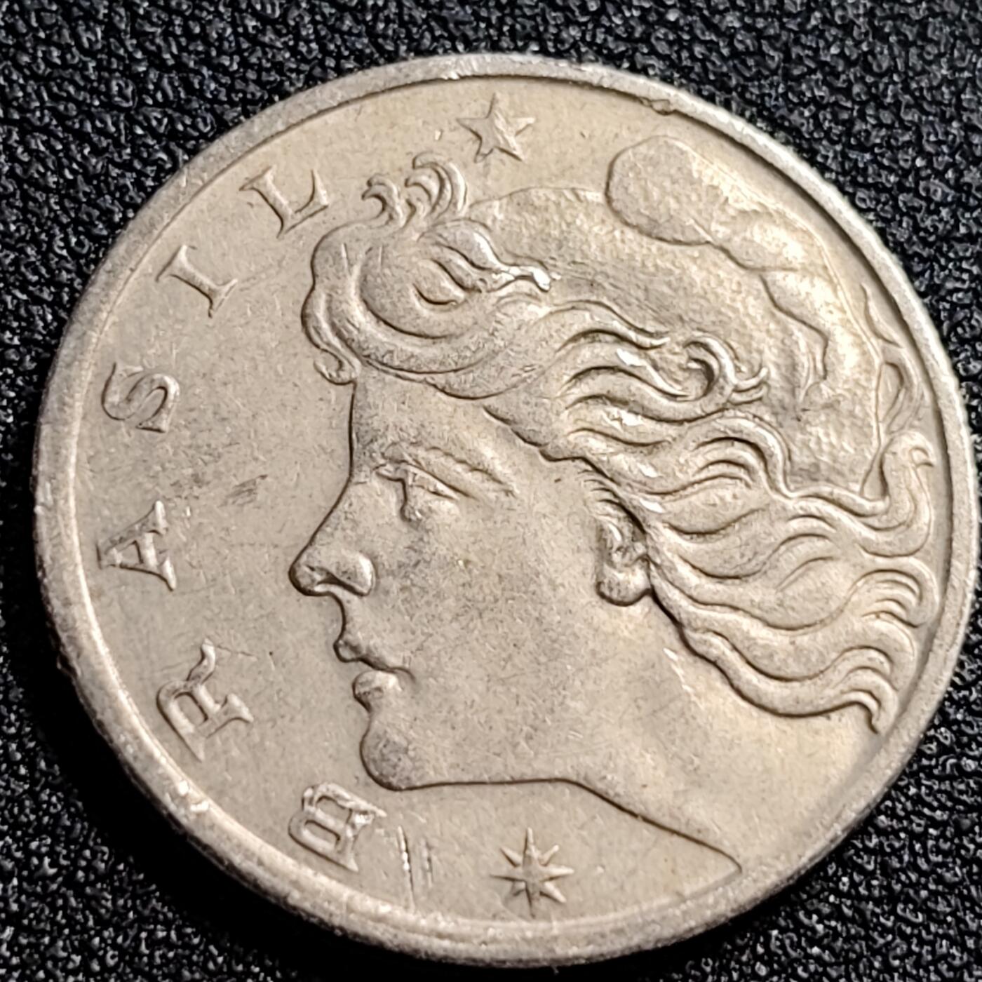 泉币菌-第82场-散币乐园场 1970年巴西20克鲁塞罗 镍币 石油钻塔 共和国女神