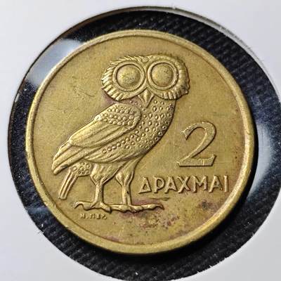 KK钱币收藏小铺 第318期 2月预留时间 周末发货 -  希腊2德拉克马猫头鹰