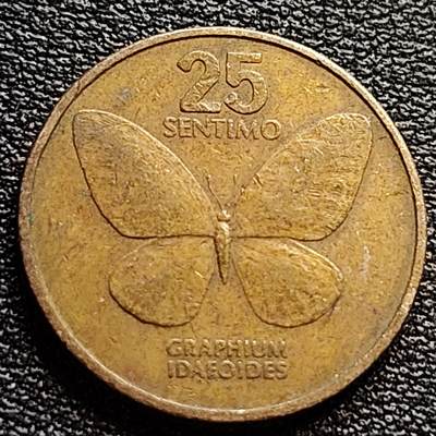 泉币菌-第84场-散币乐园场 - 菲律宾25分铜币 1983年 蝴蝶 21mm