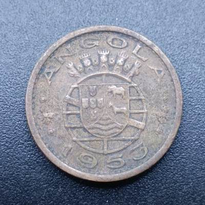 【淘币小摊】限时拍第七百零七拍  老铜币场 满百包邮可预留两周  周一统一发货  - 安哥拉1953年50分铜币