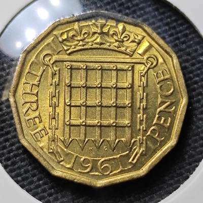 KK钱币收藏小铺 第319期 2月预留时间 周末发货 -  1961英国3便士铜币 好品