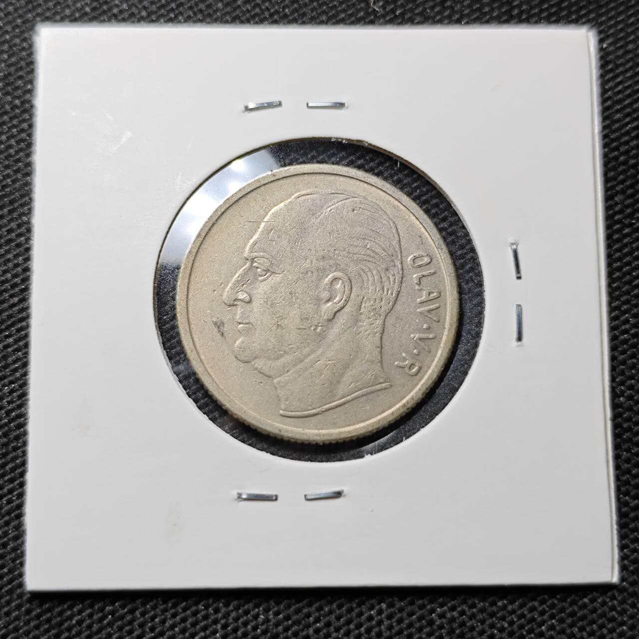 KK钱币收藏小铺 第318期 2月预留时间 周末发货  1968挪威1克朗