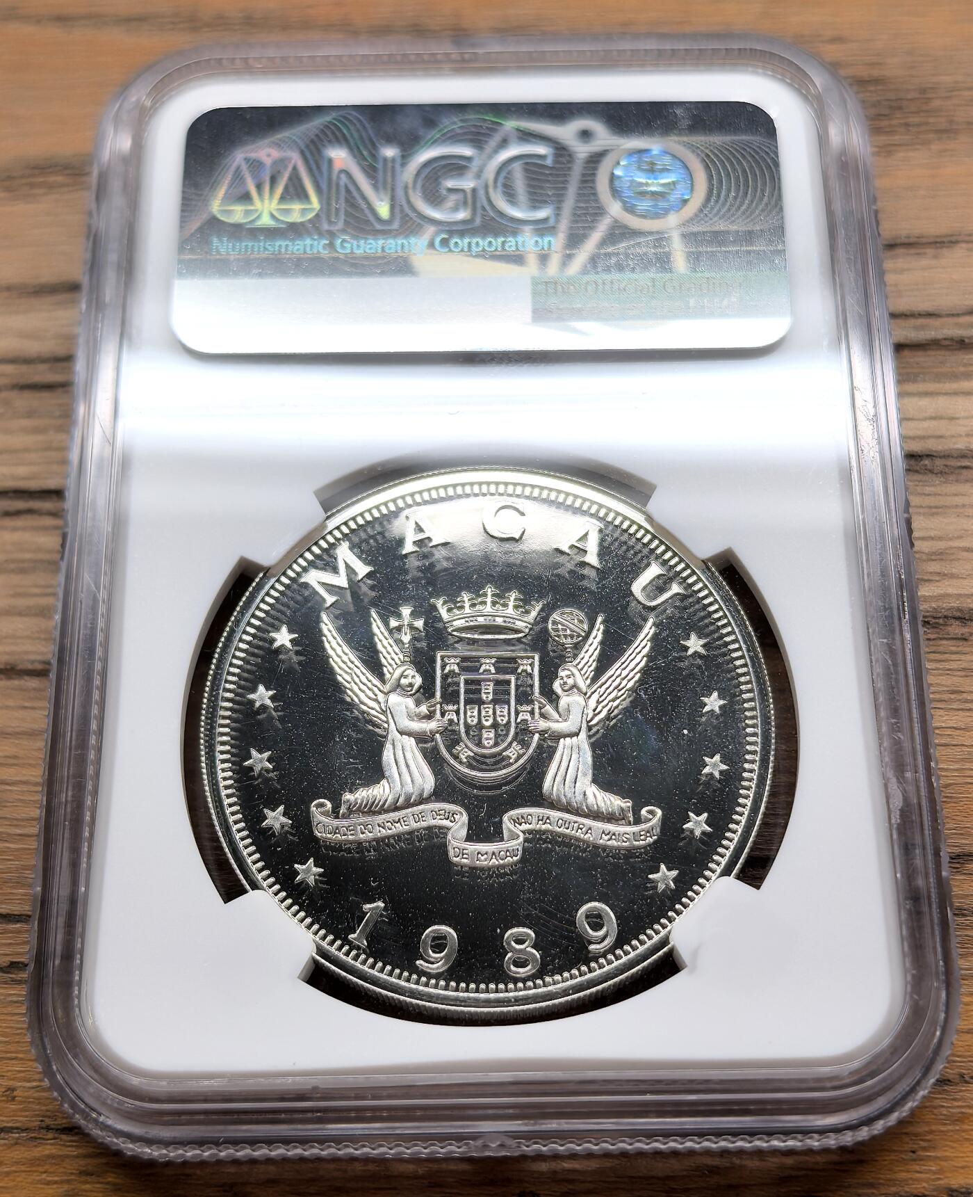 凡希社世界钱币微拍第三百零九期 1989中国澳门生肖蛇100元NGC-PF69UC