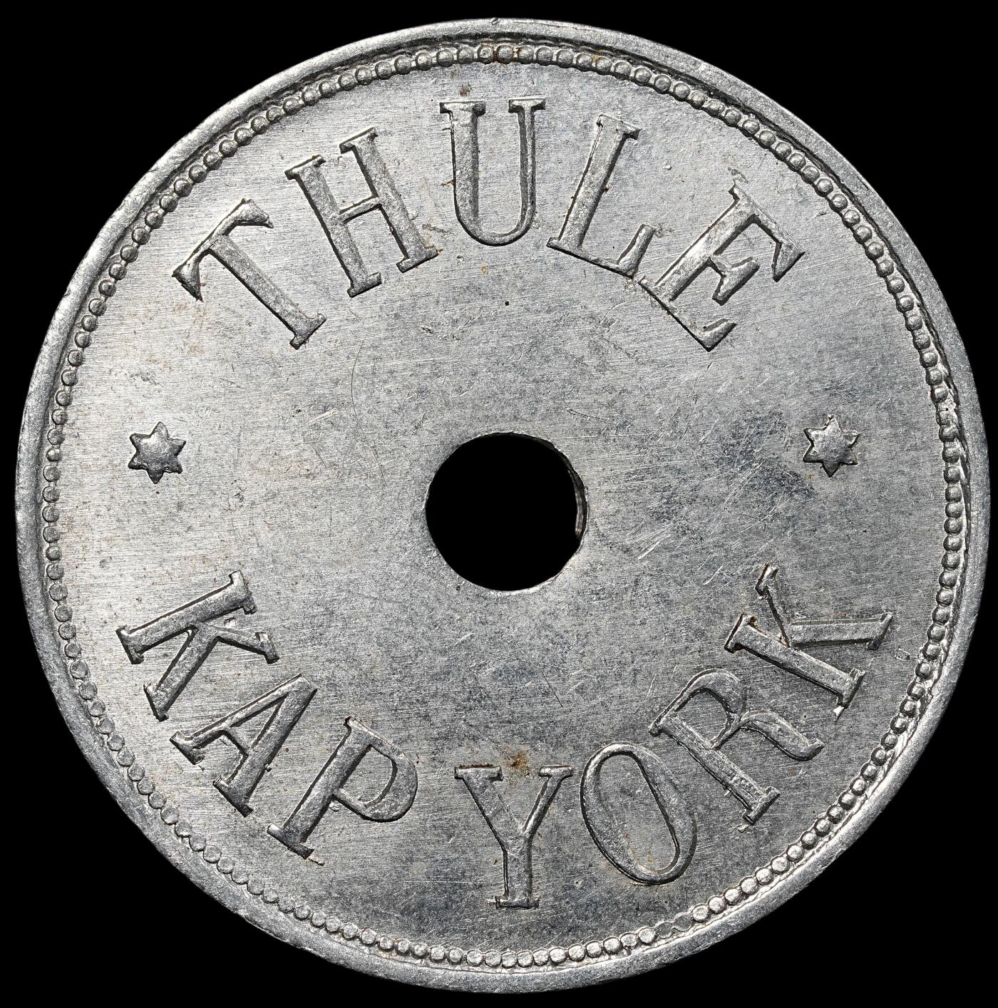 修遠堂世界钱币第八十期 1932年格陵兰-坎普.约克角10克朗铝代用币 仅铸造500枚