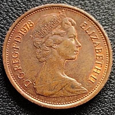 泉币菌-第84场-散币乐园场 美品 1978年英国2便士 铜币 威尔士皇冠 狮子雄狮 26mm