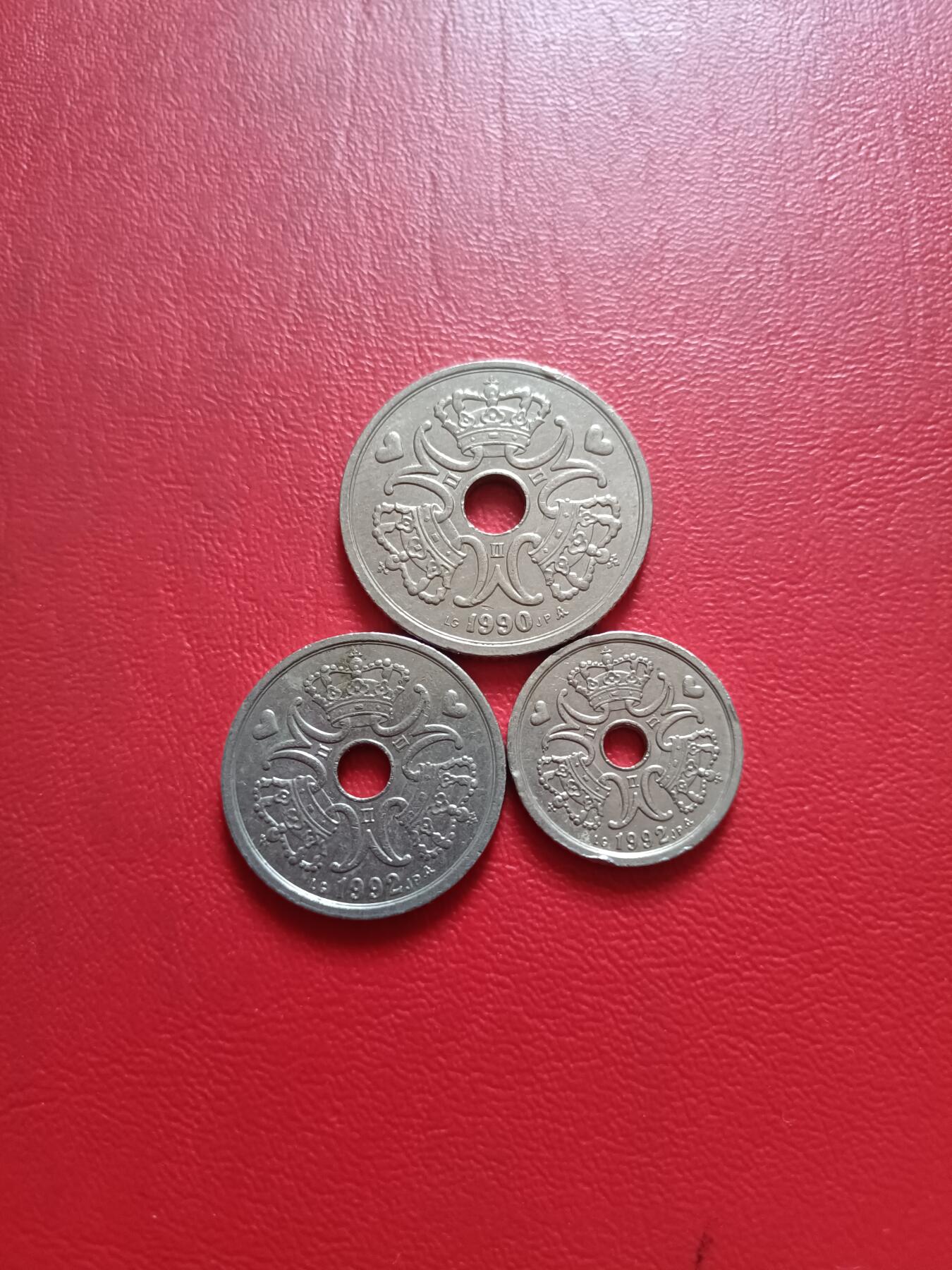 【云涧收藏】第五十二场 丹麦爱心版1、2、5克朗3枚