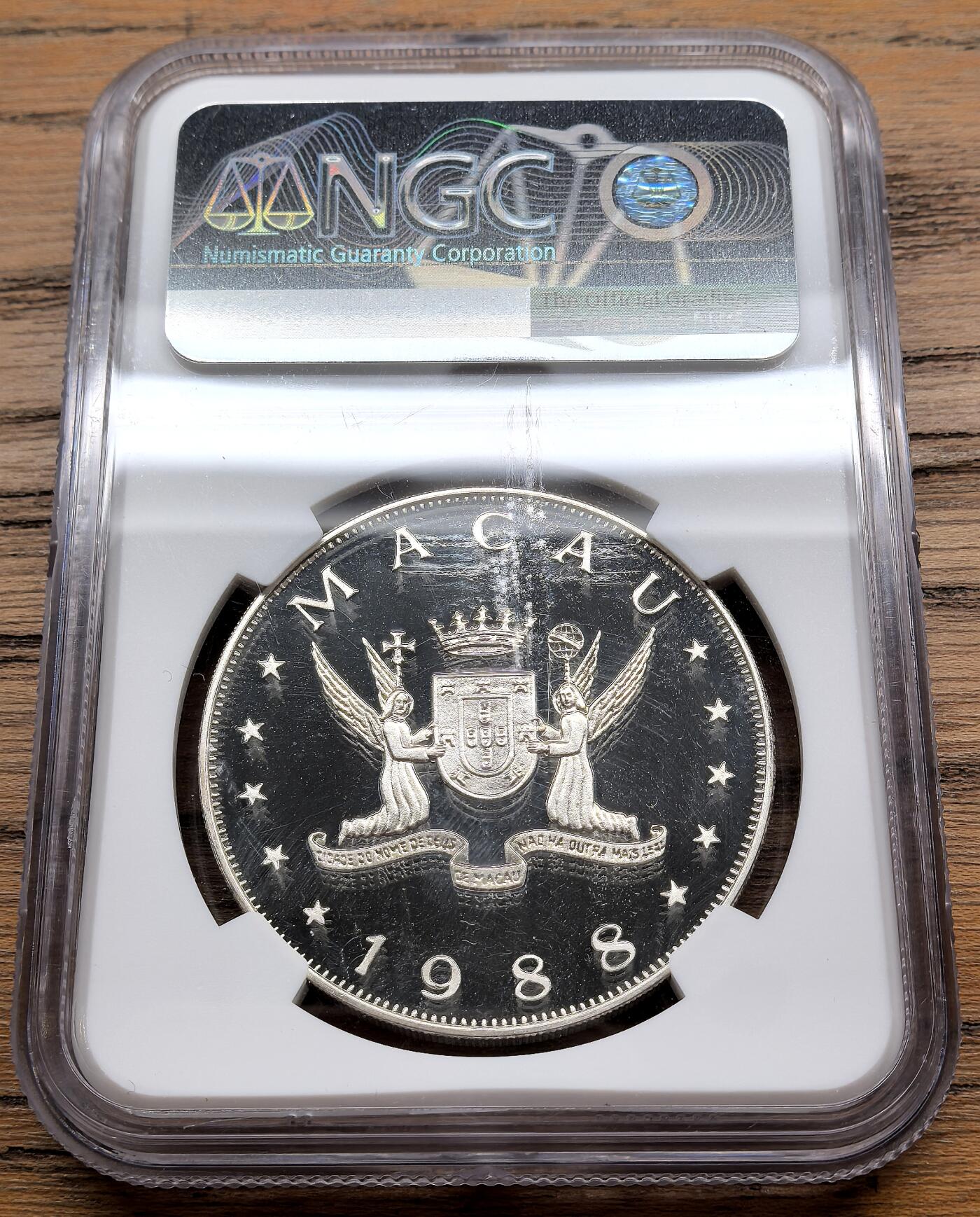 凡希社世界钱币微拍第三百零九期 1988中国澳门生肖龙100元精铸NGC-PF69UC