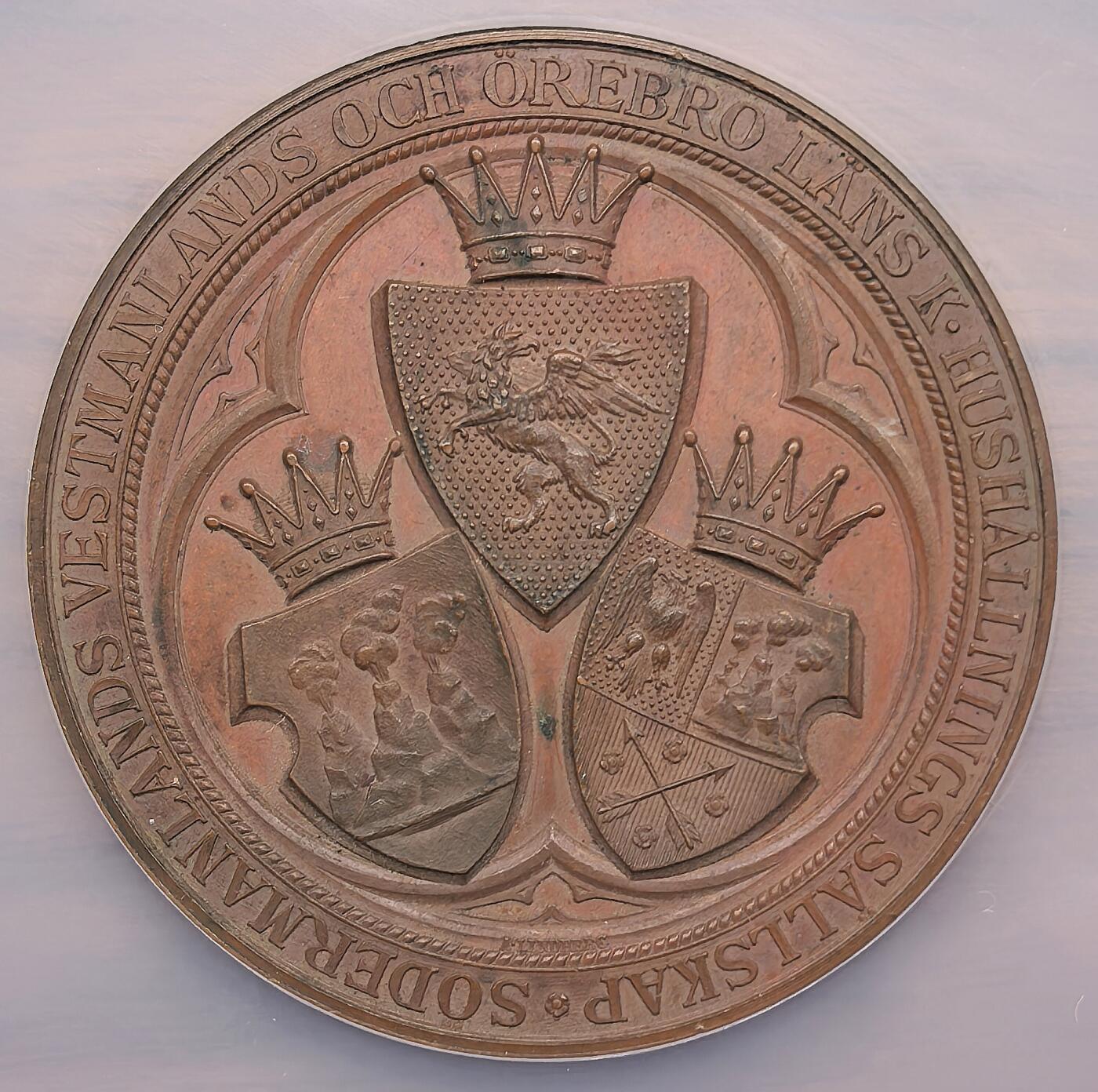 凡希社世界钱币微拍第三百零九期 1878瑞典农业联席会议纪念大铜章NGC-MS63