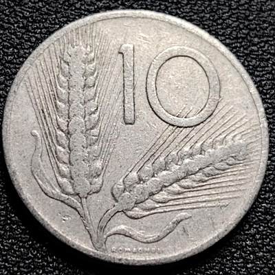 泉币菌-第84场-散币乐园场 意大利1953年 10里拉铝币 麦穗 古犁23.3mm