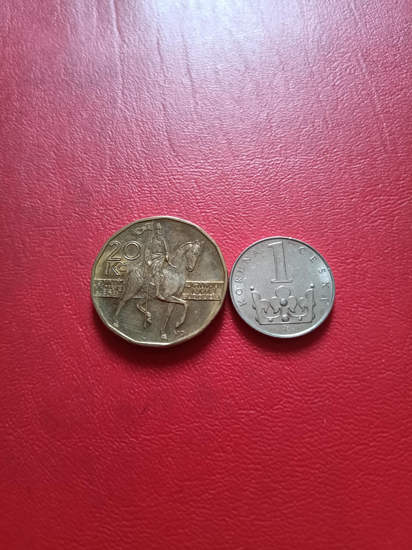 【云涧收藏】第五十二场 捷克2000年1、20克朗2枚