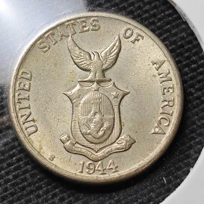 KK钱币收藏小铺 第319期 2月预留时间 周末发货 - 1944美属菲律宾 5分镍币