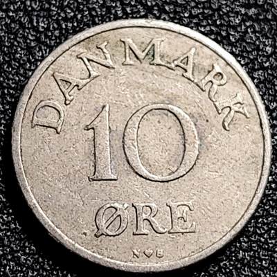 泉币菌-第80场-散币乐园欢乐场 - 1952年 丹麦早期10欧尔 老镍币 