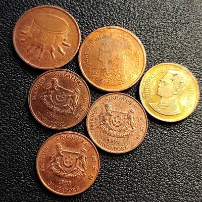 泉币菌-第84场-散币乐园场 亚洲币 6枚