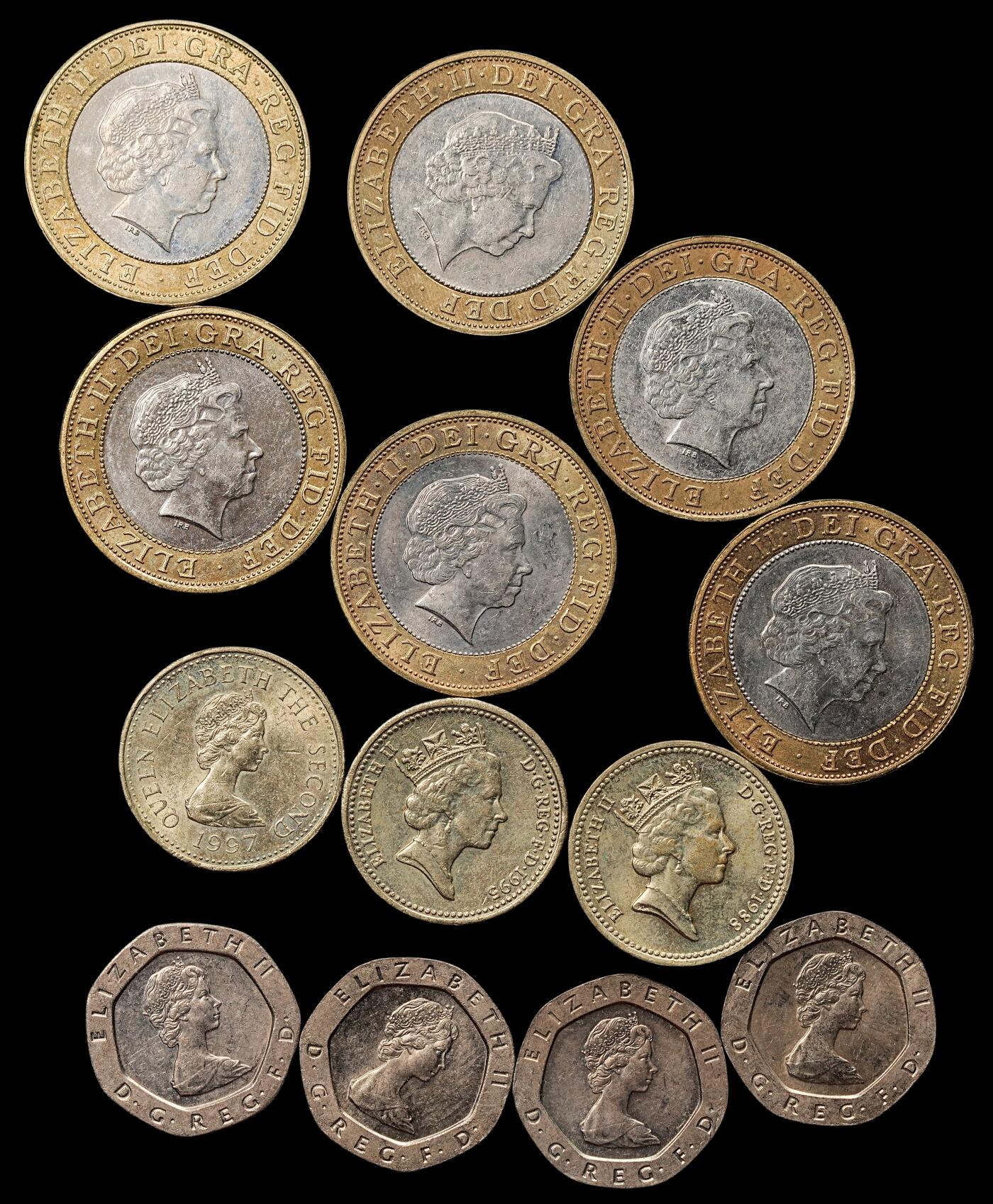 修遠堂世界钱币第八十期 英国现代币一组