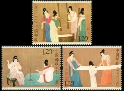 3元拍 全品成套邮票 保真 可寄信 - 2013-8 捣练图一套三枚。