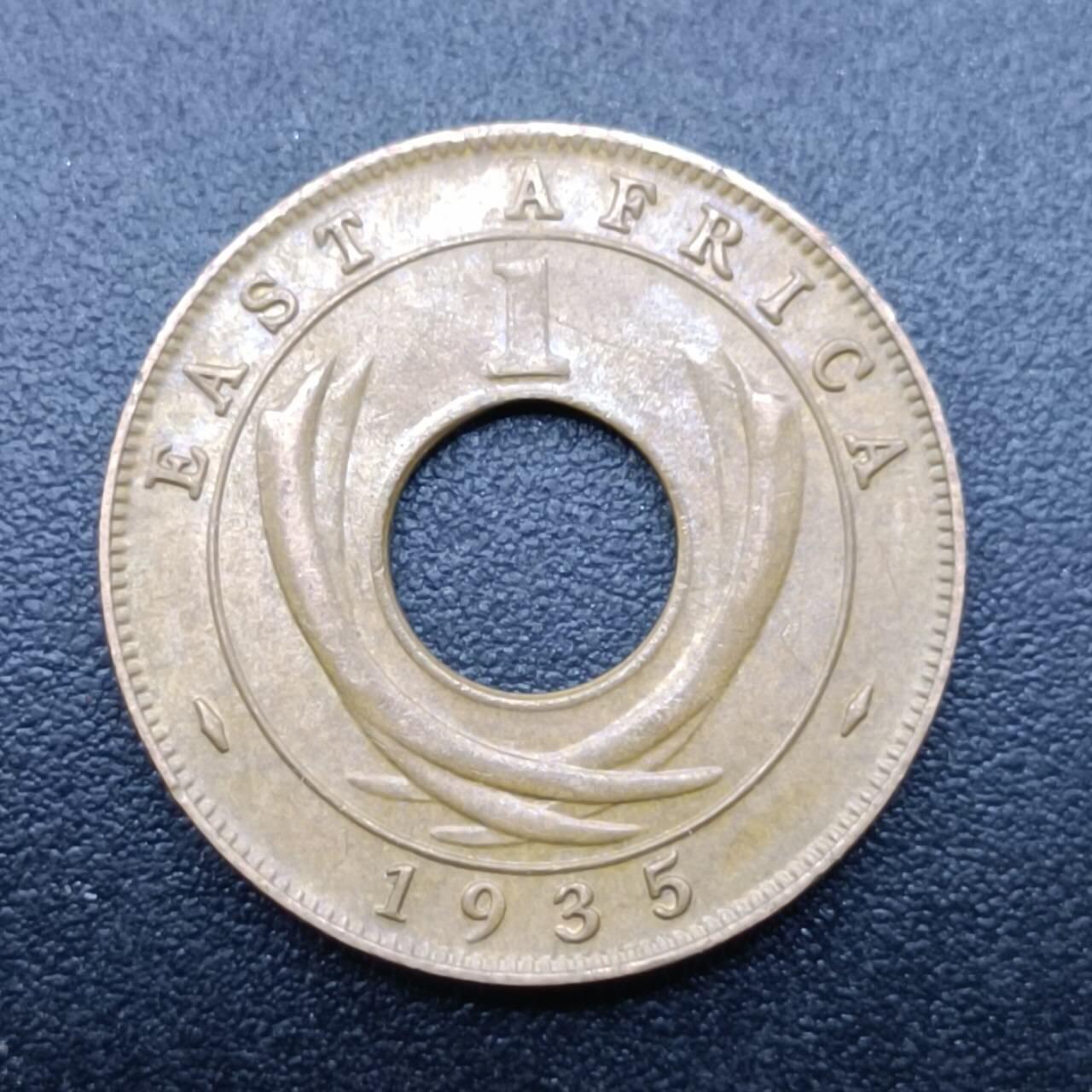 【淘币小摊】限时拍第七百零七拍  老铜币场 满百包邮可预留两周  周一统一发货  英属东非1935年乔治五世一分铜币