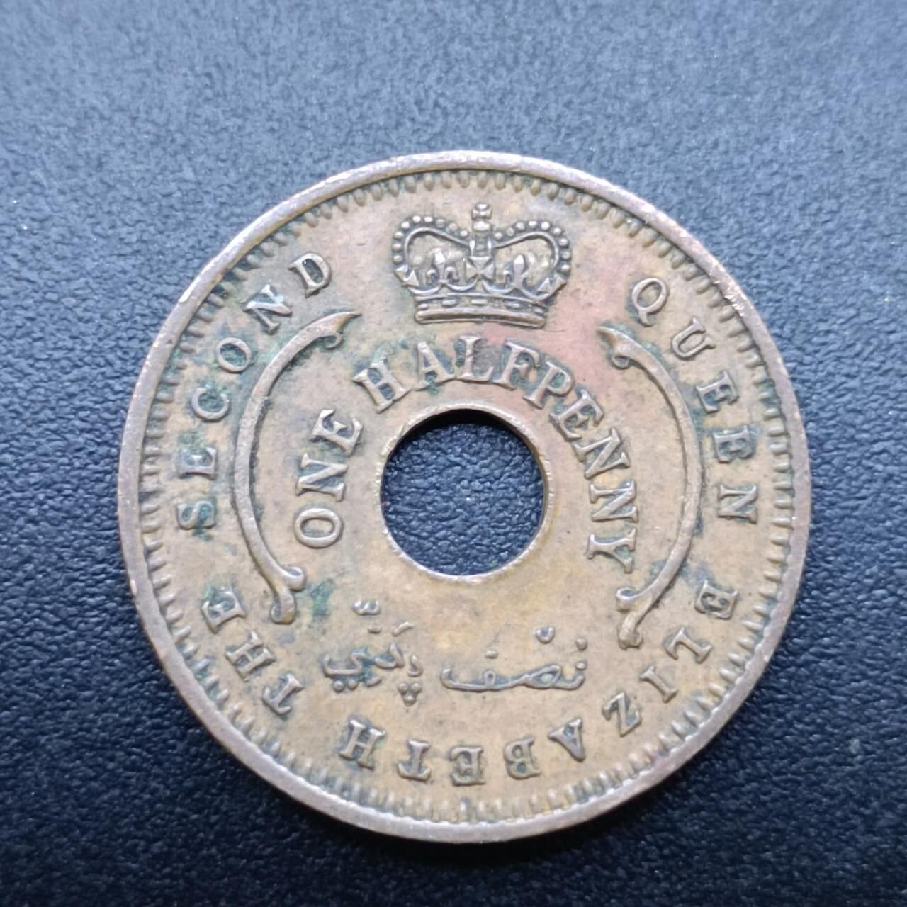 【淘币小摊】限时拍第七百零七拍  老铜币场 满百包邮可预留两周  周一统一发货  尼日利亚1959年半便士铜币