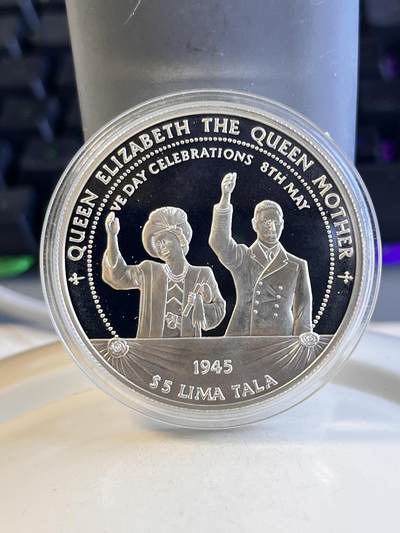 第170期拍卖【长期征集拍品】 - 托克劳1997年庆祝国家独立活动纪念银币，925银，有氧化