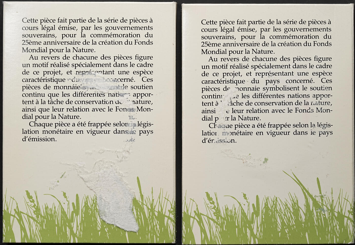 修遠堂世界钱币第八十期 世界动物保护协会 坦桑尼亚纪念币两枚 带包装