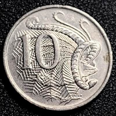 泉币菌-第80场-散币乐园场 - 英属 澳大利亚1988年10分铜镍币 琴鸟 伊丽莎白二世女王  铜镍币 23.6mm