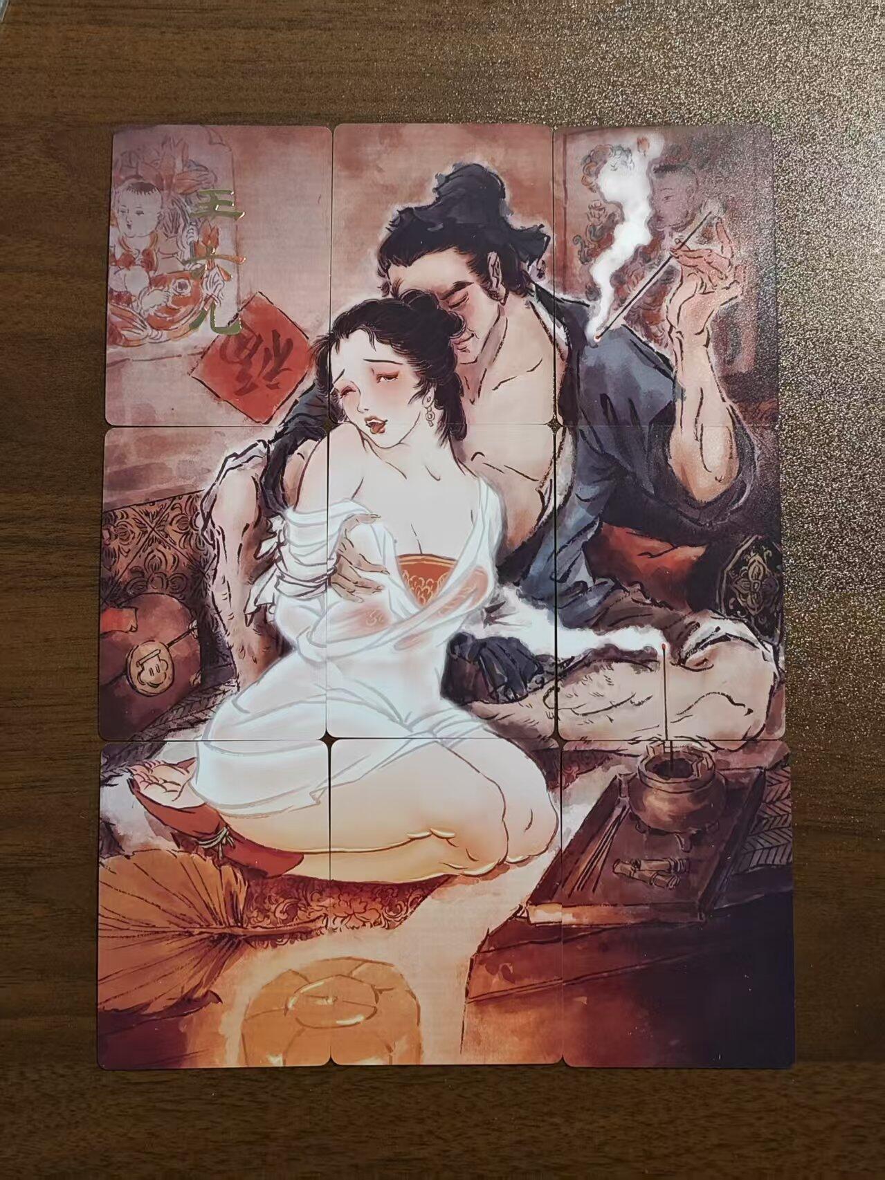 光影卡牌第19期，各家亲签，各家套卡，持续收拍品 彫仙王六儿九拼卡，一套9张